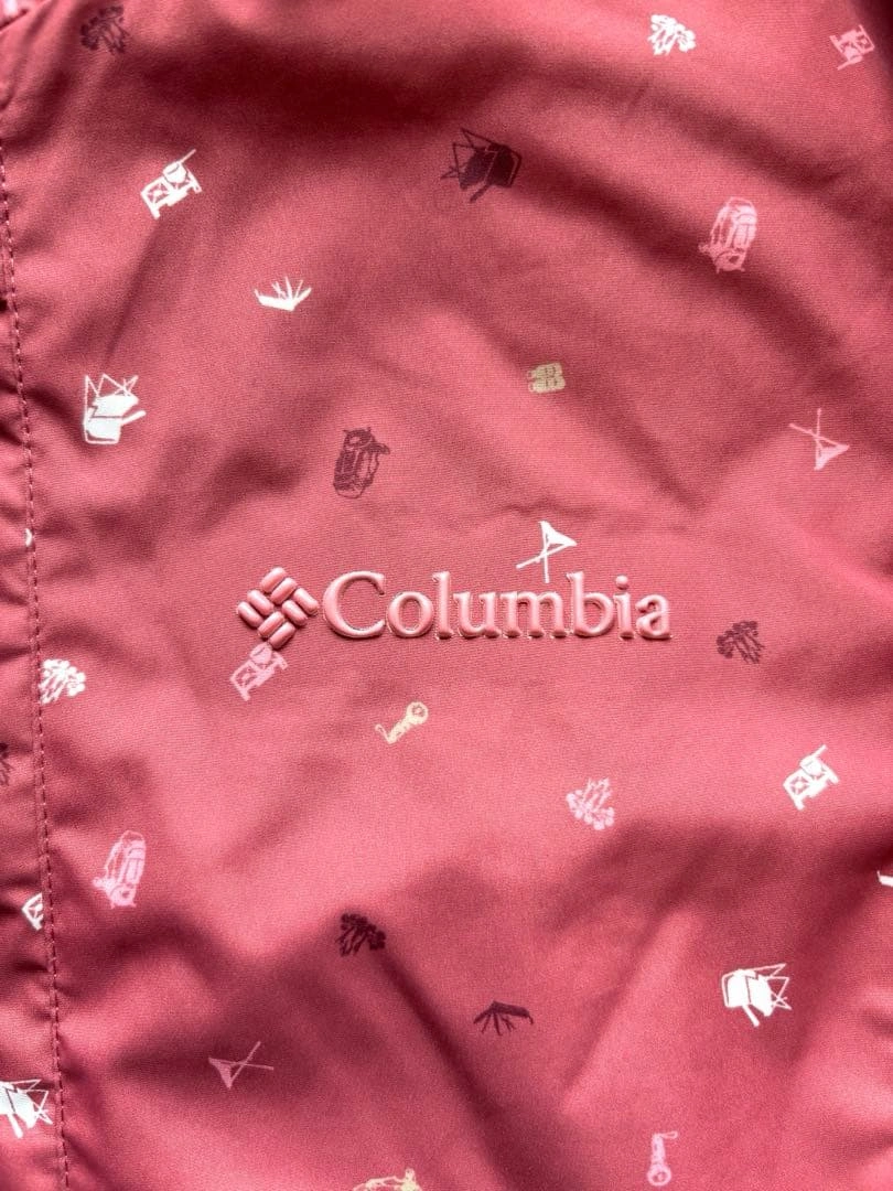 (美品)Columbia ウィンドブレーカー ピンク 総柄の写真4枚目