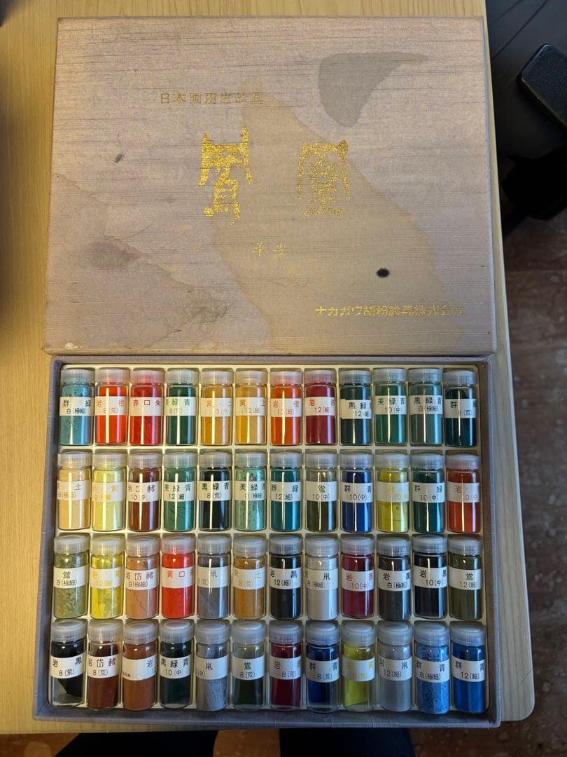 日本画用岩絵具　鳳凰　平安　48色　ナカガワ胡粉絵具株式会社の写真2枚目