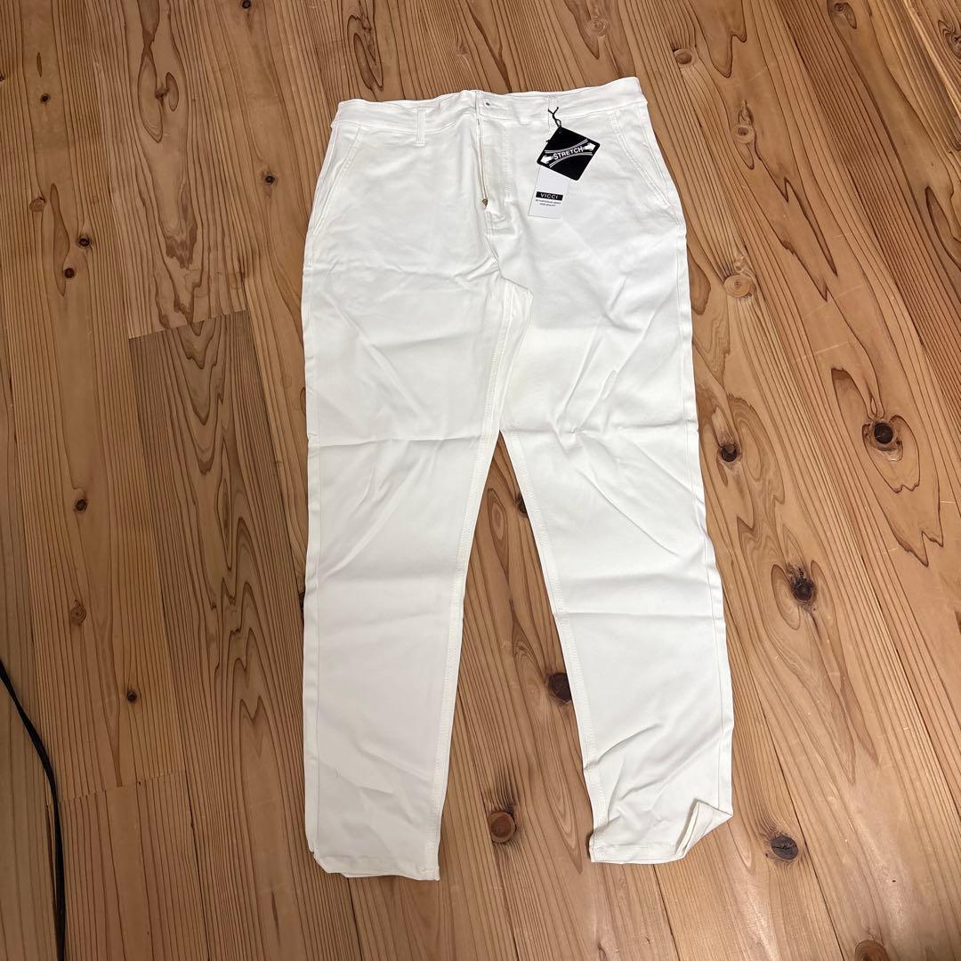 新品スキニーデニム白　美脚　伸びます