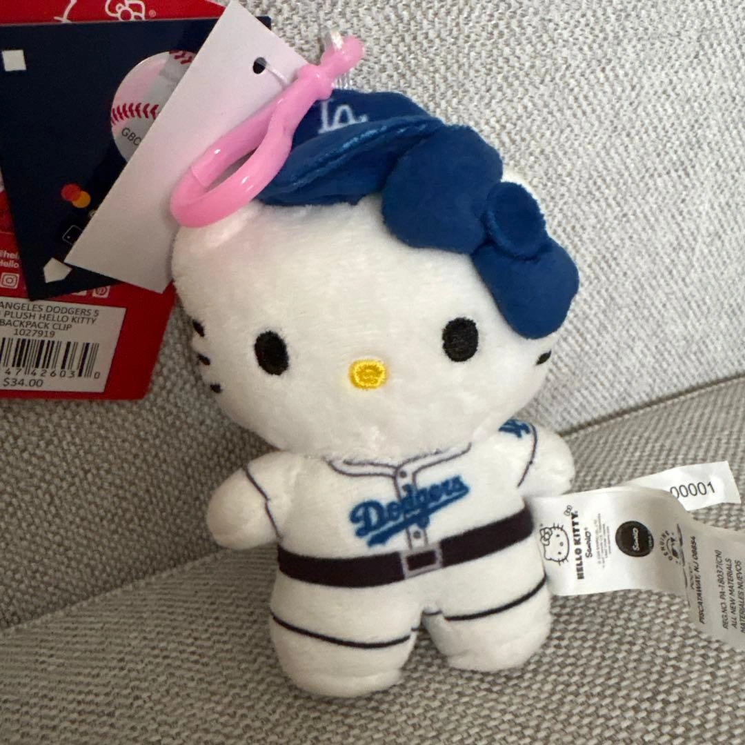 【現地購入】ドジャースタジアム限定 ハローキティ ぬいぐるみ マスコット