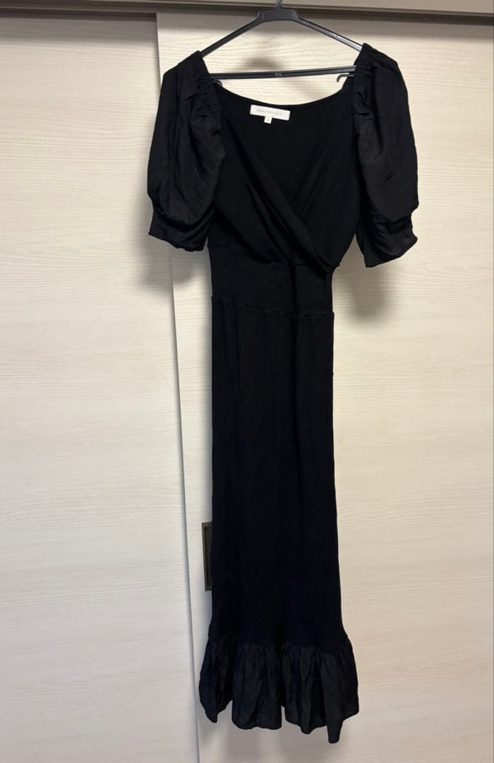 【美品】MERCURYDUO 異素材ヘムロングニットワンピースの写真5枚目