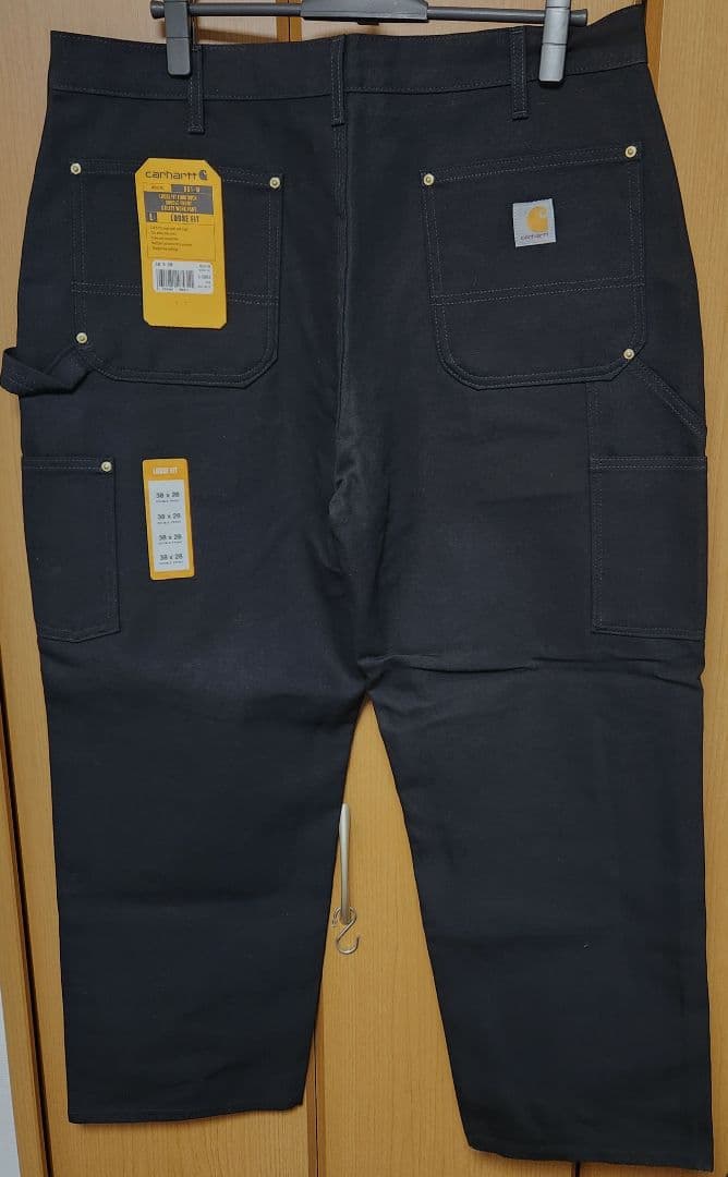 Carhartt B01-M ダブル二ー ワークパンツ ブラックの写真2枚目