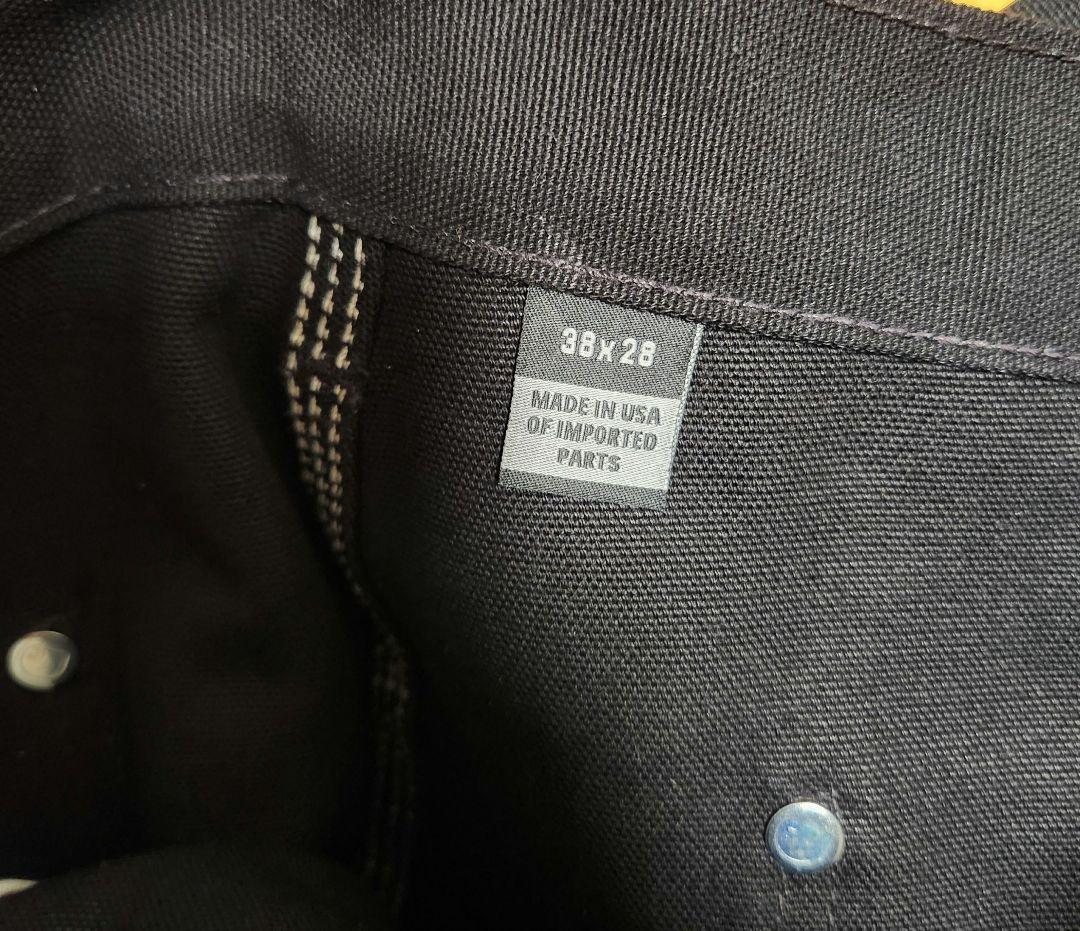 Carhartt B01-M ダブル二ー ワークパンツ ブラックの写真6枚目
