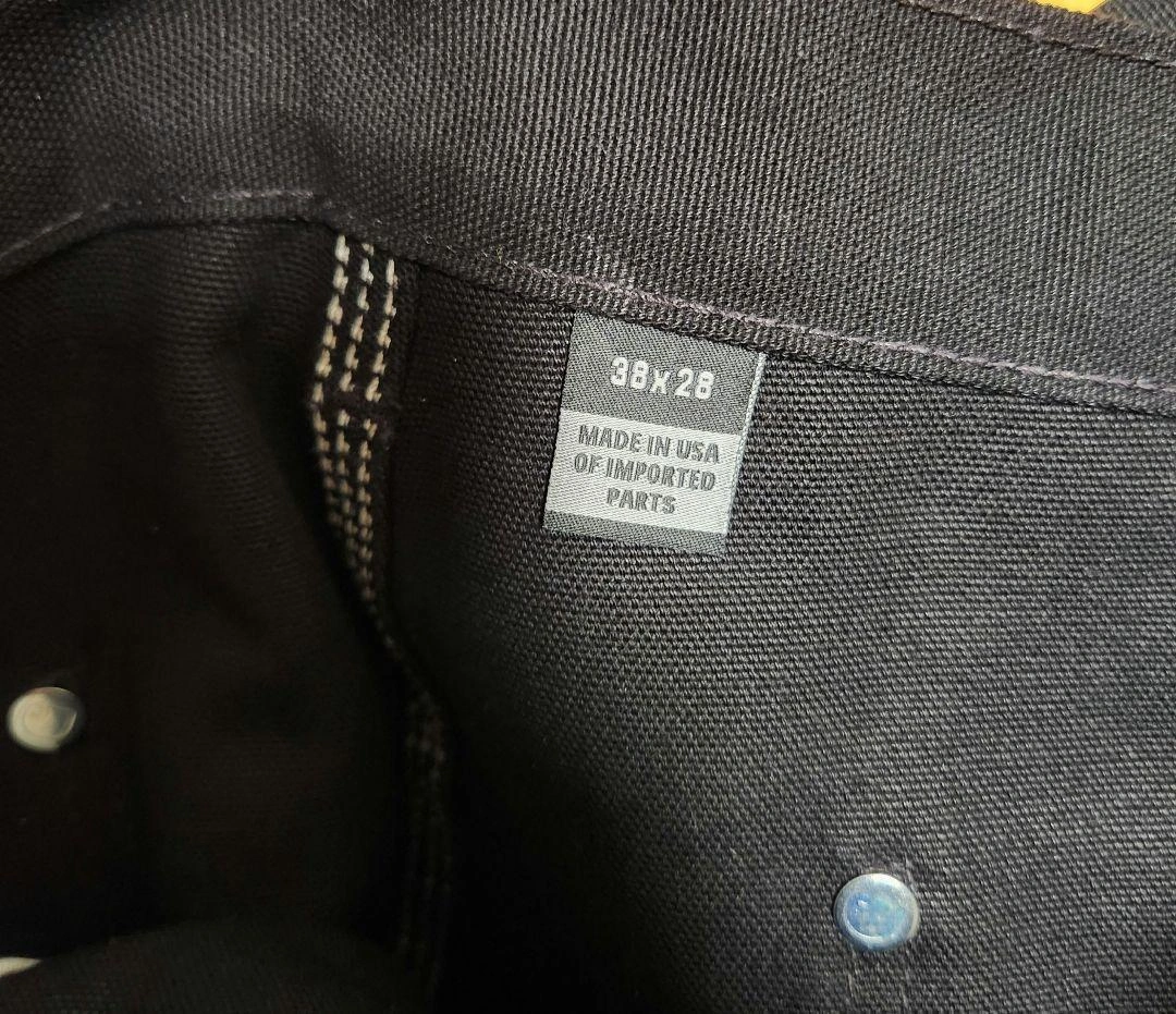 Carhartt B01-M ダブル二ー ワークパンツ ブラックの写真6枚目