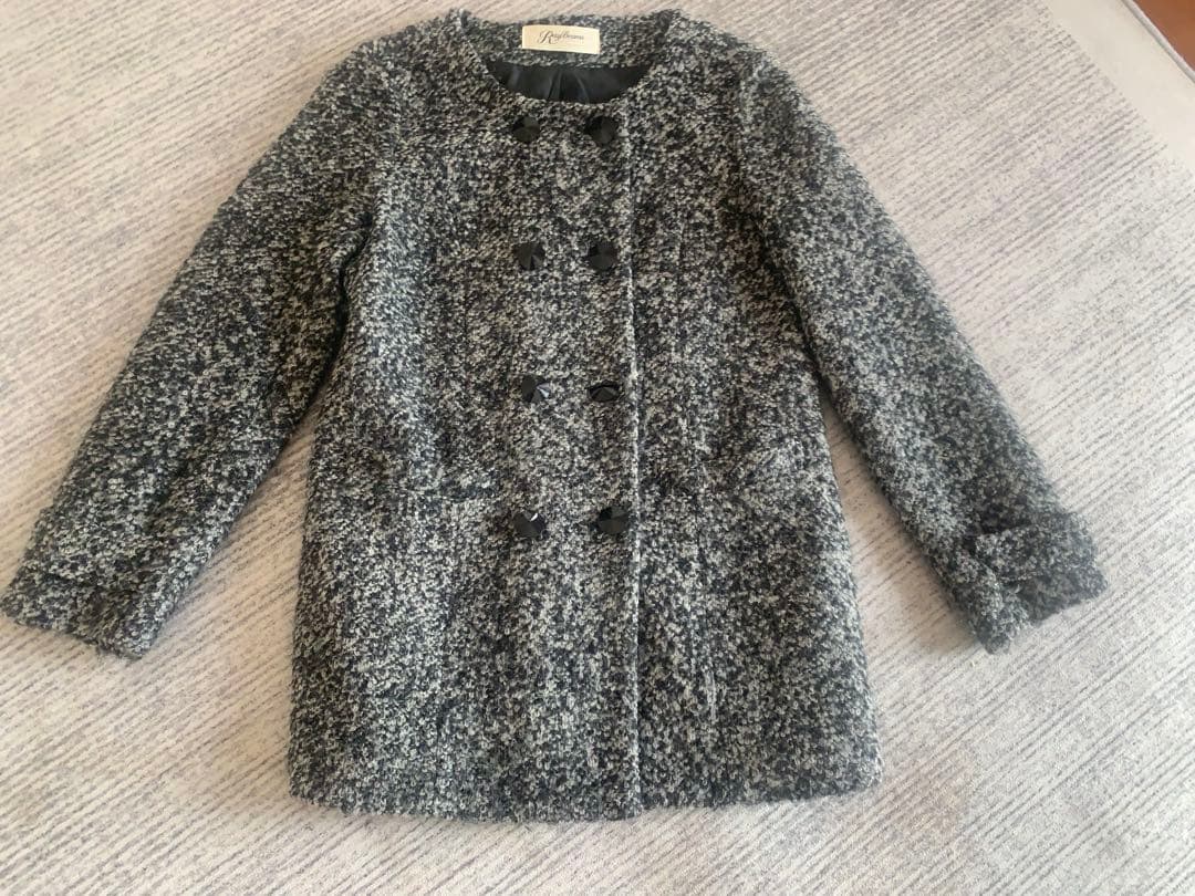美品　レイビームス　ノーカラーDBループコート　サイズ1の写真5枚目