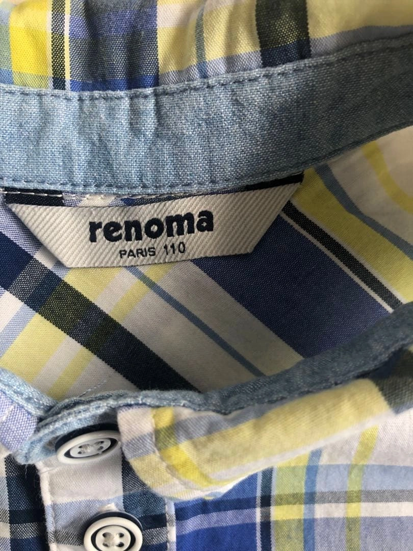 RENOMA チェック柄 半袖シャツ 110CMの写真5枚目