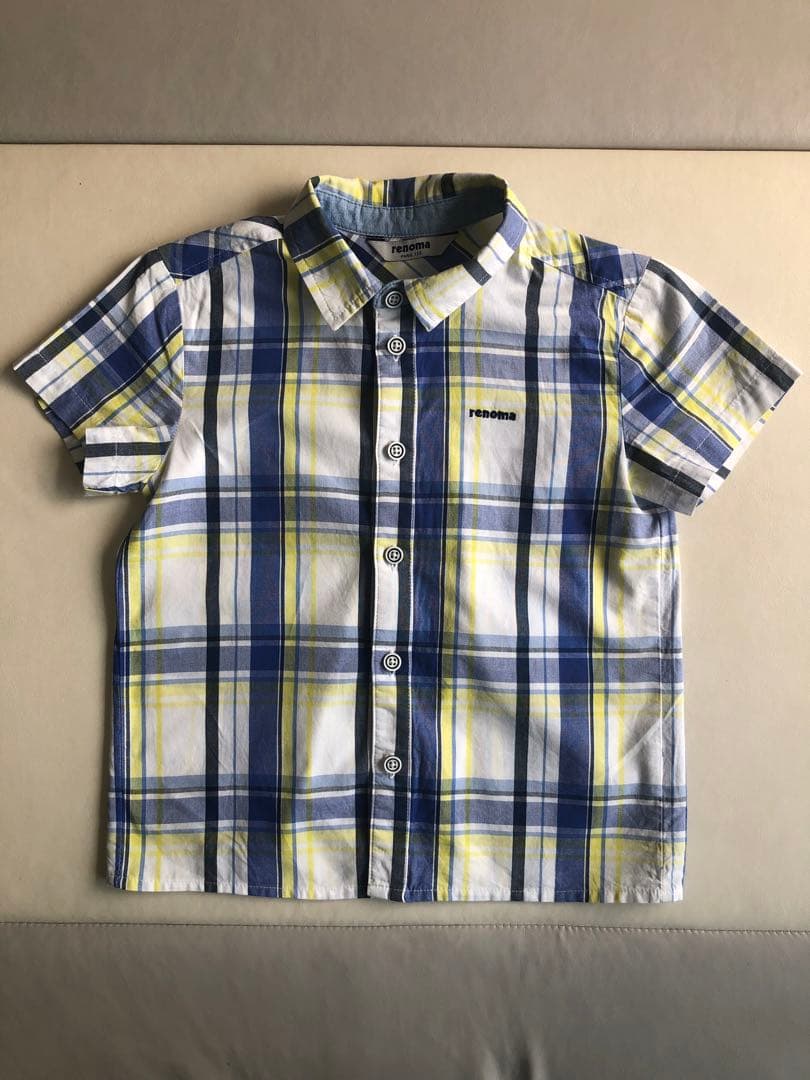 RENOMA チェック柄 半袖シャツ 110CMの写真6枚目