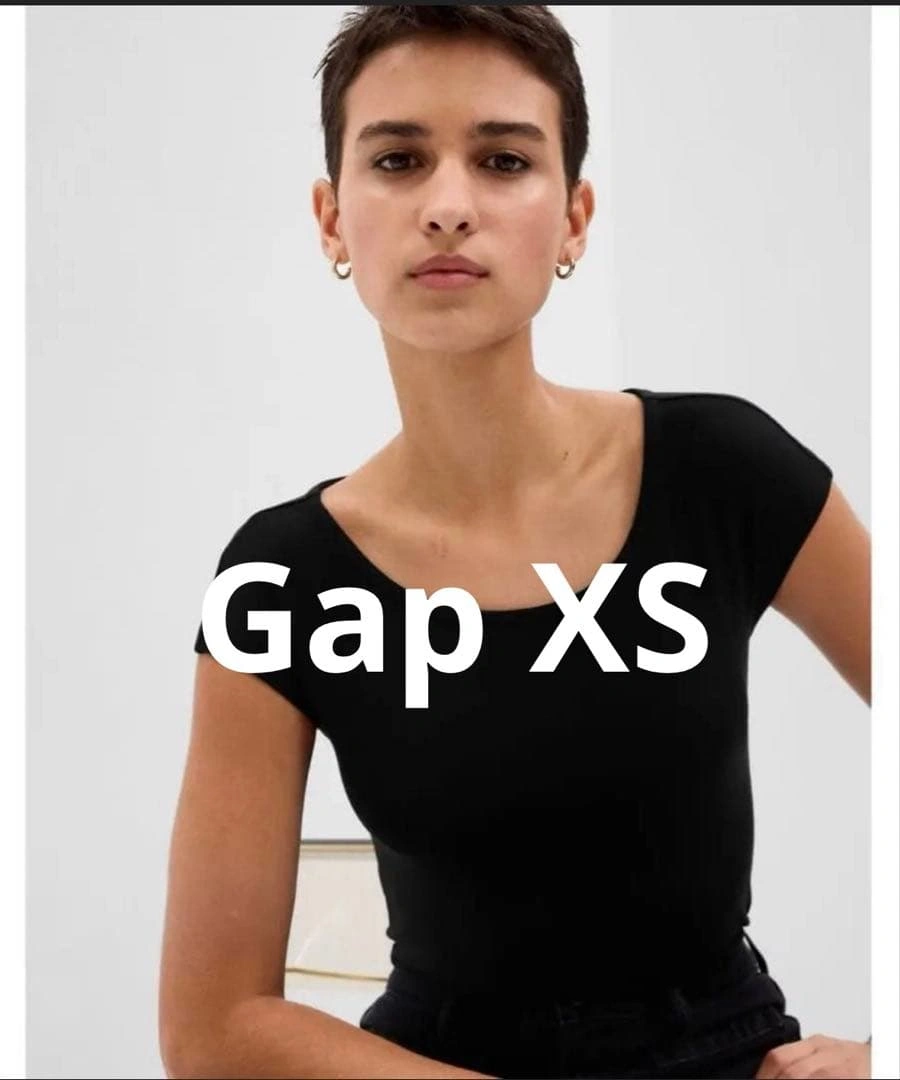 GAP ギャップ モダンt キャップスリーブ XS ブラック