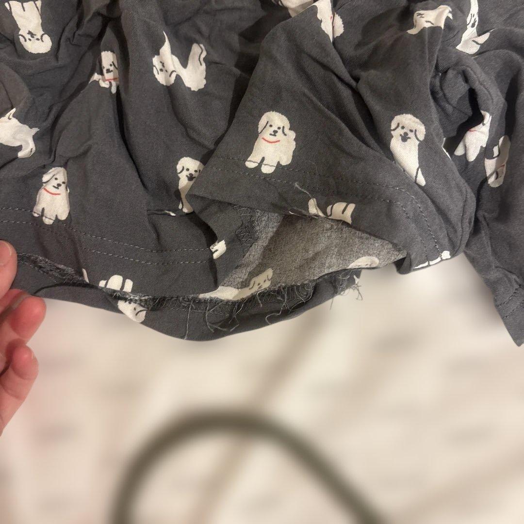 犬柄 ショートパンツ グレー　部屋着　パジャマにもの写真5枚目