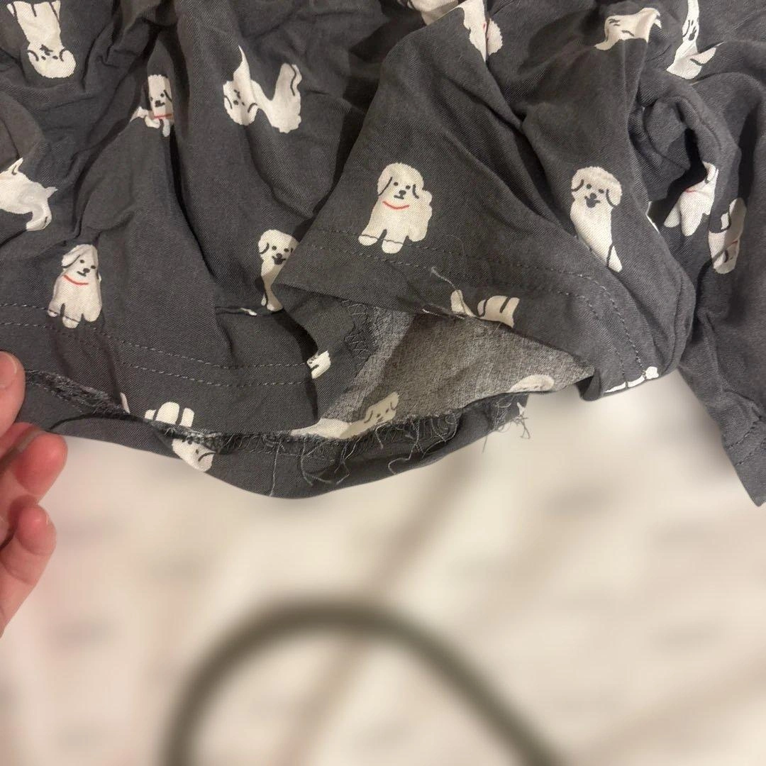 犬柄 ショートパンツ グレー 部屋着 パジャマにもの写真5枚目