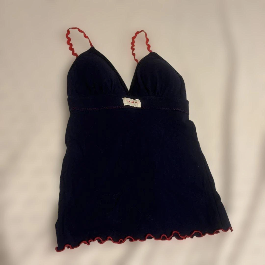 【美品】PAMM キャミソール ネイビー レッド