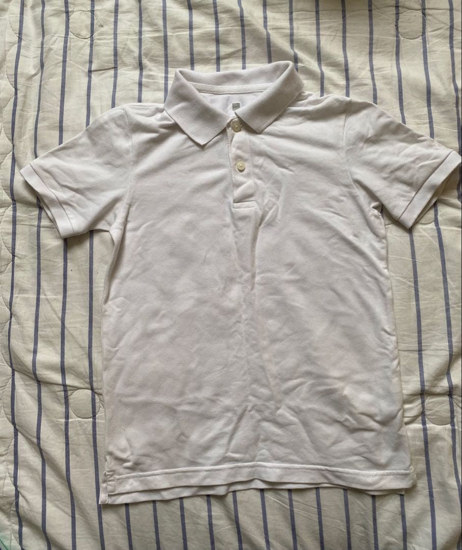 UNIQLO キッズ ポロシャツ ホワイト 140 白