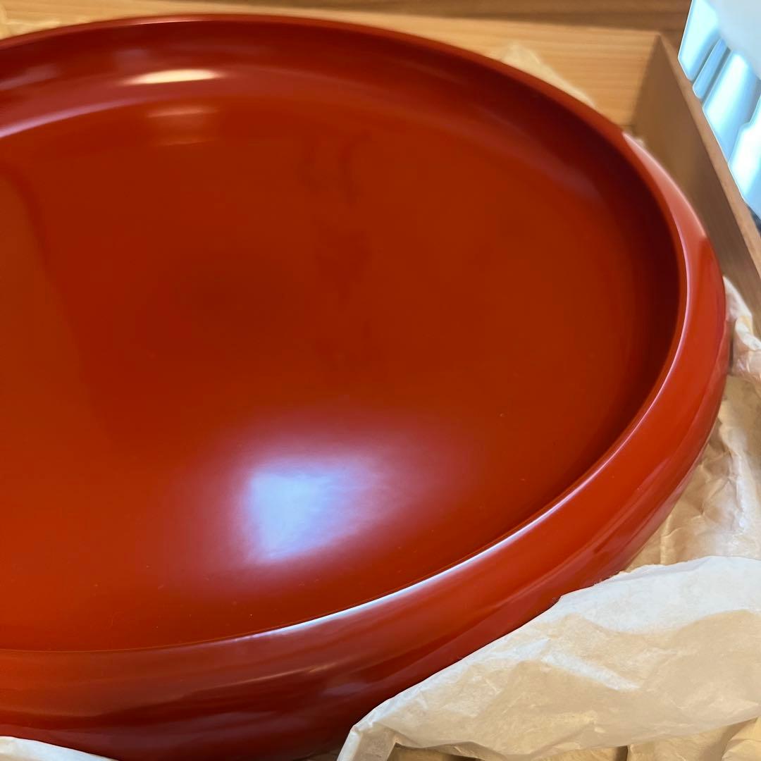 会津漆器　木製本うるし塗 御盛鉢 盛器(茶道具・茶事に)の写真2枚目
