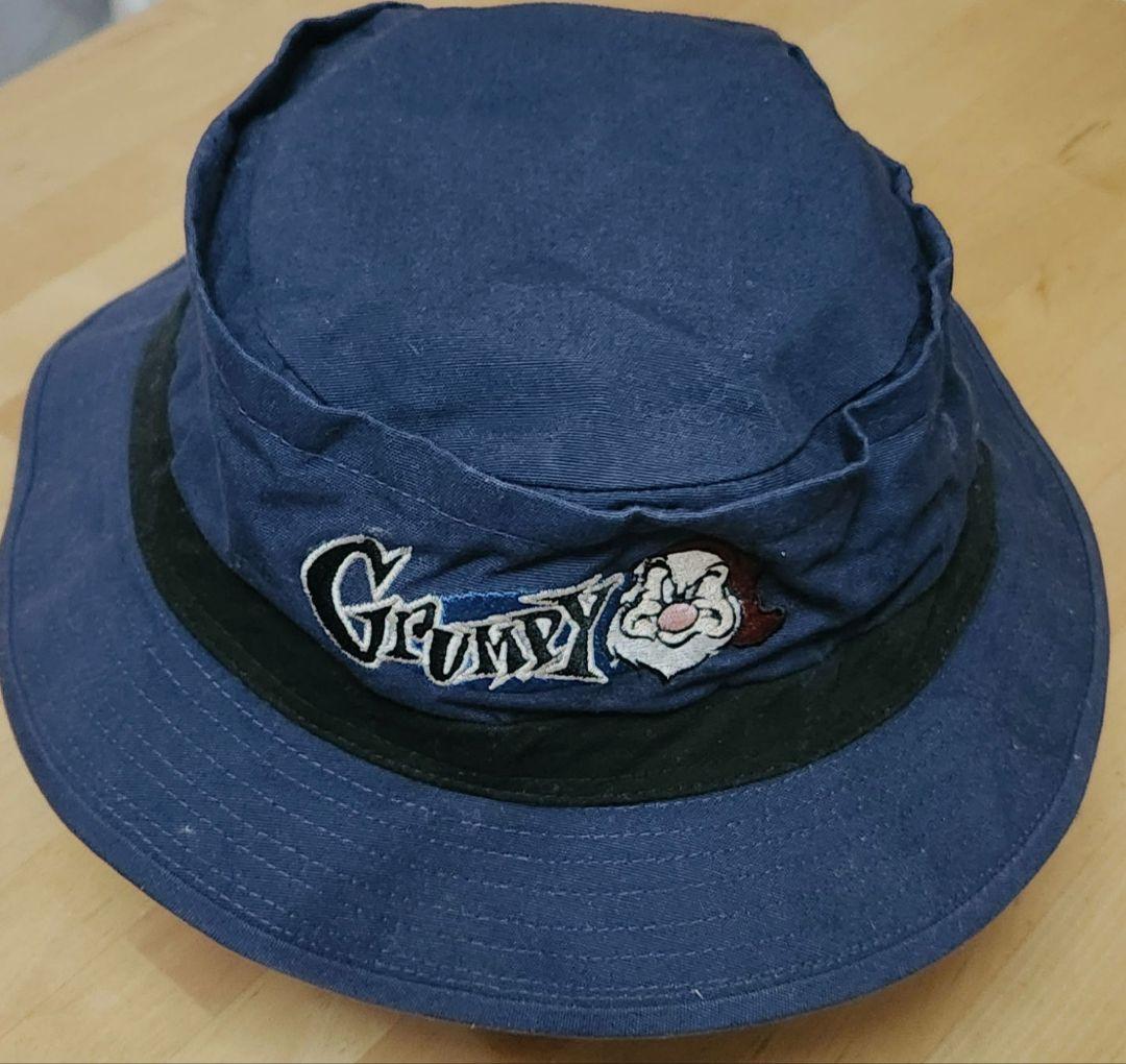 Disneyland Grumpy バケットハット ネイビー 刺繍