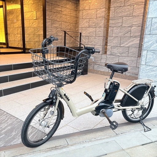【人気色クリーム】2018年前後モデル BRIDGESTONE bikkeブリヂストン電動アシスト自転車 ビッケ 走行◎ 13.