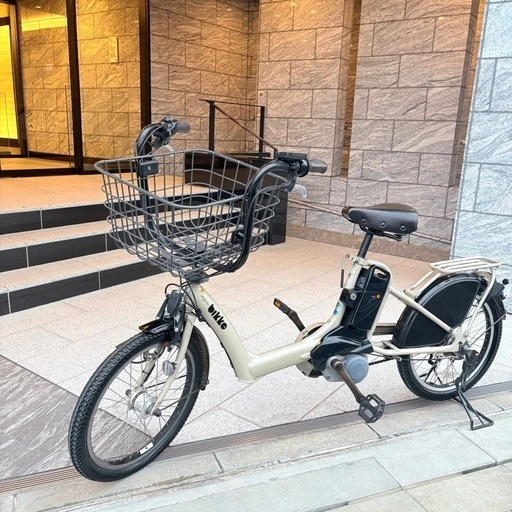 【人気色クリーム】2018年前後モデル BRIDGESTONE bikkeブリヂストン電動アシスト自転車 ビッケ 走行◎ 13.