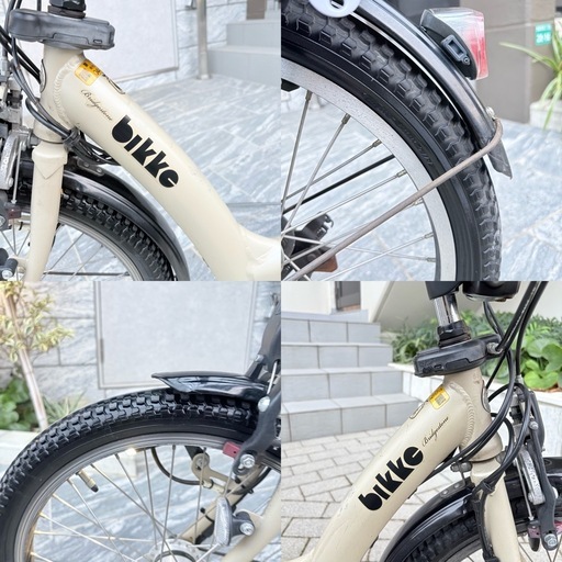 【人気色クリーム】2018年前後モデル BRIDGESTONE bikkeブリヂストン電動アシスト自転車 ビッケ 走行◎ 13.の写真4枚目