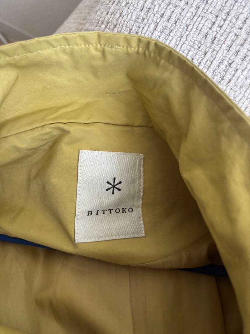 【美品】ビットコ　ナイロン　コート　メンズ　YLW 38の写真5枚目
