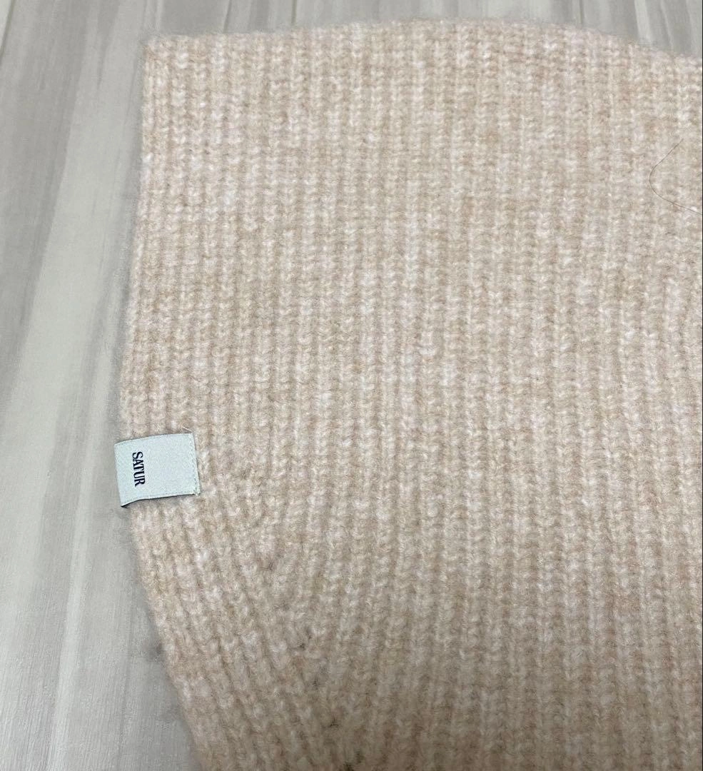 【美品】SATUR knit balaclava ニット バラクラバ クリームの写真3枚目