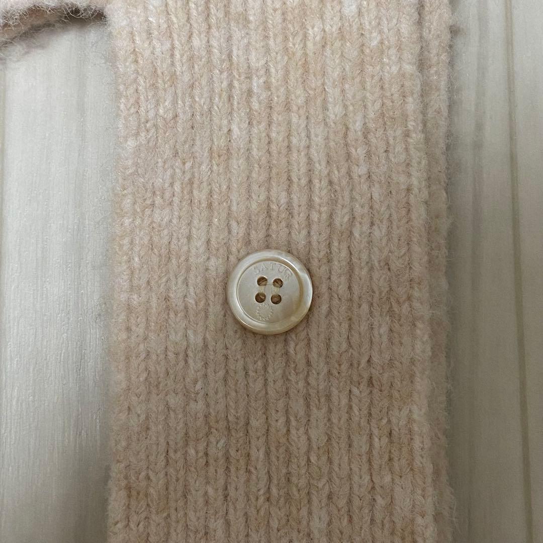 【美品】SATUR knit balaclava ニット バラクラバ クリームの写真4枚目