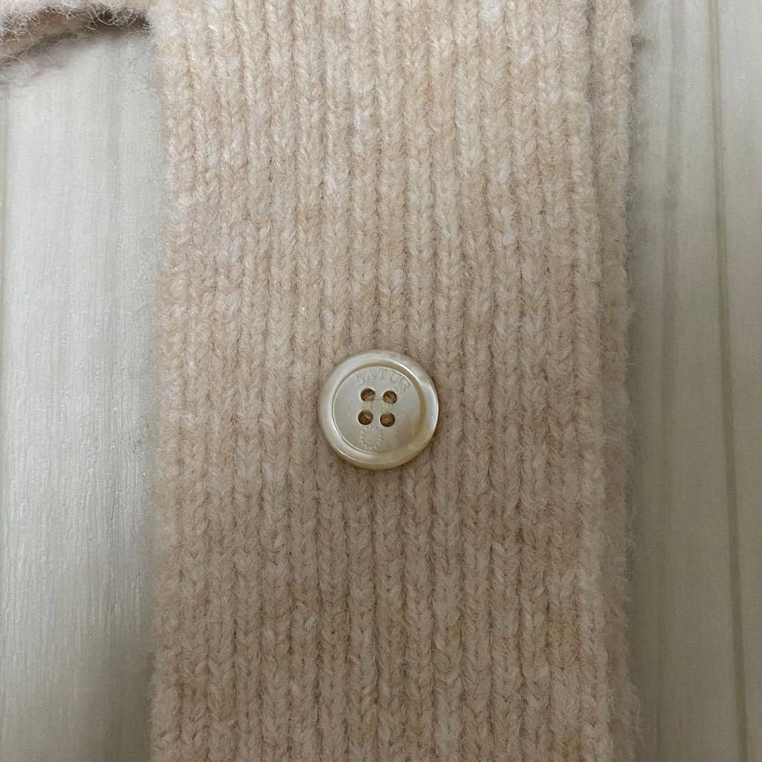 【美品】SATUR knit balaclava ニット バラクラバ クリームの写真4枚目
