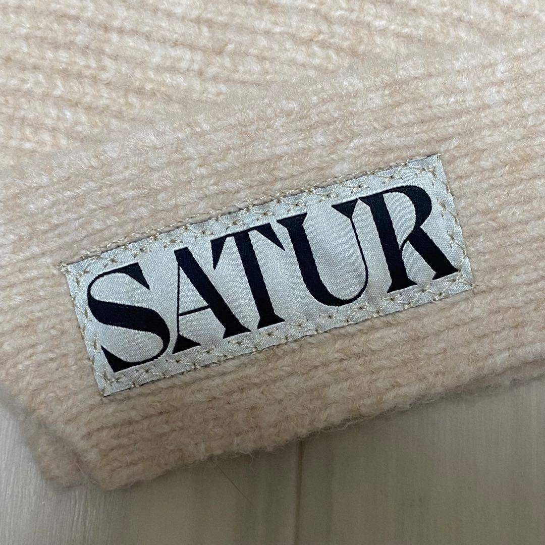 【美品】SATUR knit balaclava ニット バラクラバ クリームの写真5枚目