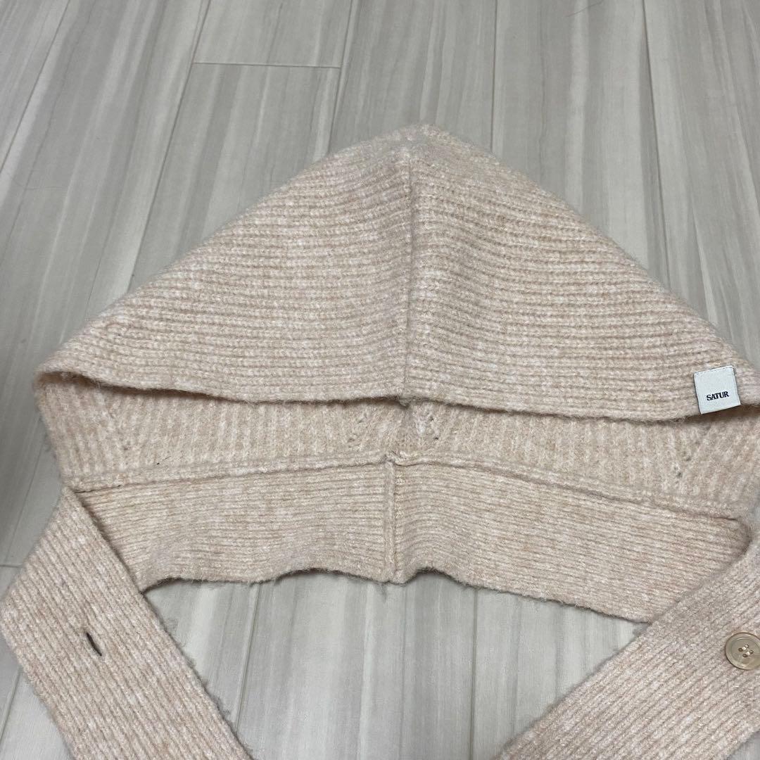 【美品】SATUR knit balaclava ニット バラクラバ クリームの写真7枚目