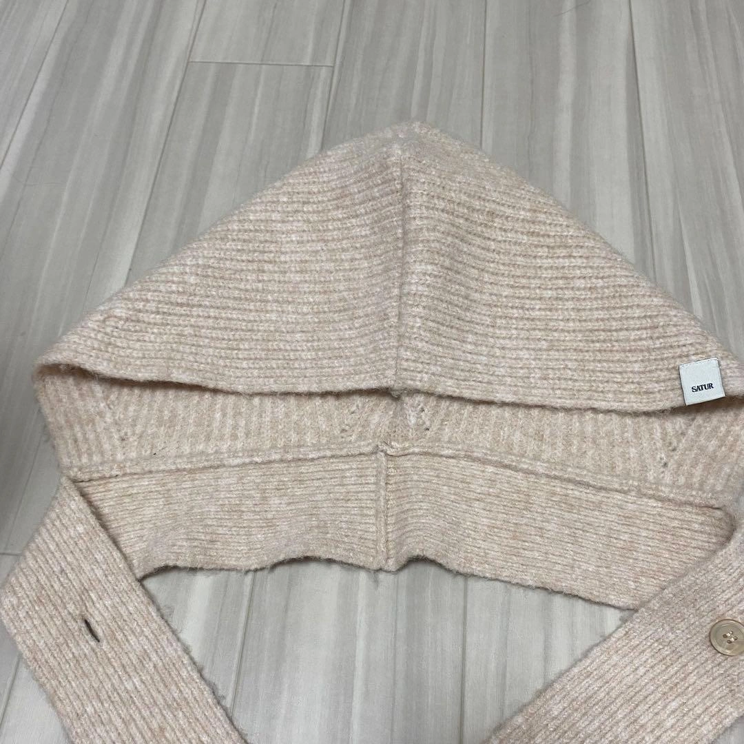 【美品】SATUR knit balaclava ニット バラクラバ クリームの写真7枚目
