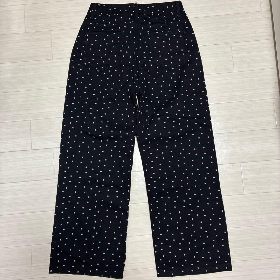 新品未使用　ISOOK 花柄ドット　ワイドパンツ　Ｍサイズの写真2枚目