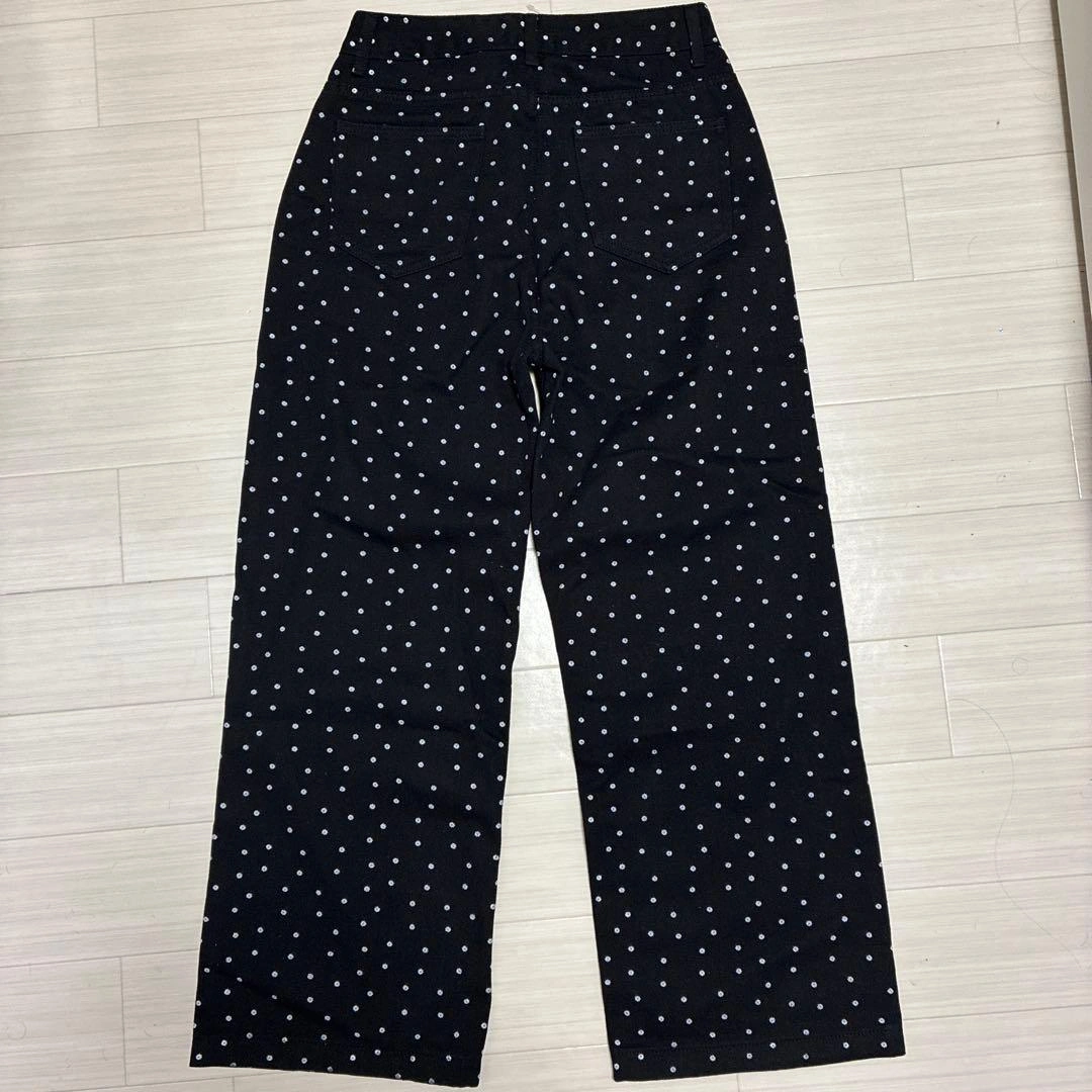新品未使用 ISOOK 花柄ドット ワイドパンツ Mサイズの写真2枚目