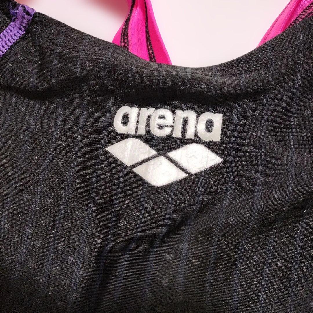 arena アリーナレディース 競泳水着 ブラック ピンク パープルの写真9枚目