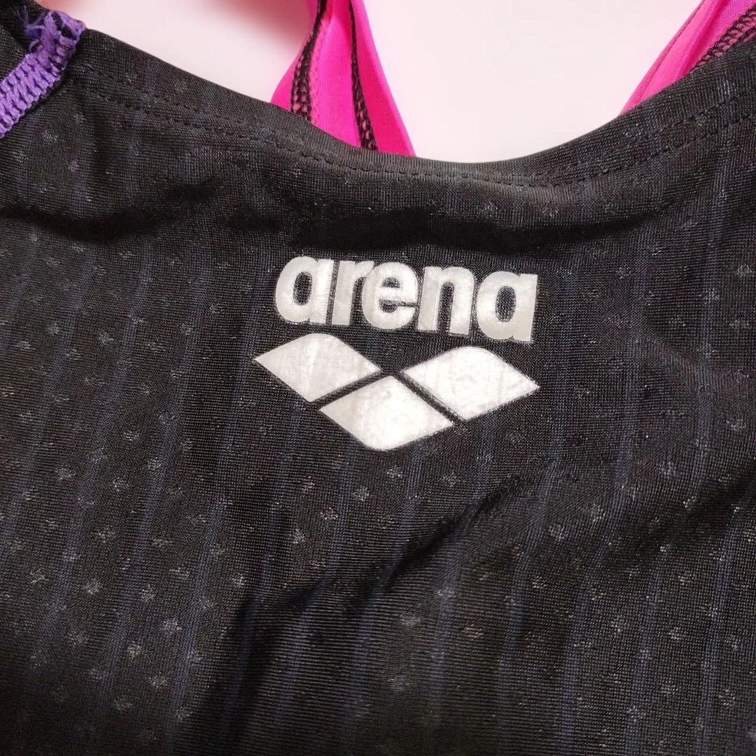 arena アリーナレディース 競泳水着 ブラック ピンク パープルの写真9枚目