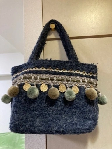 美品 グレーフリンジトート