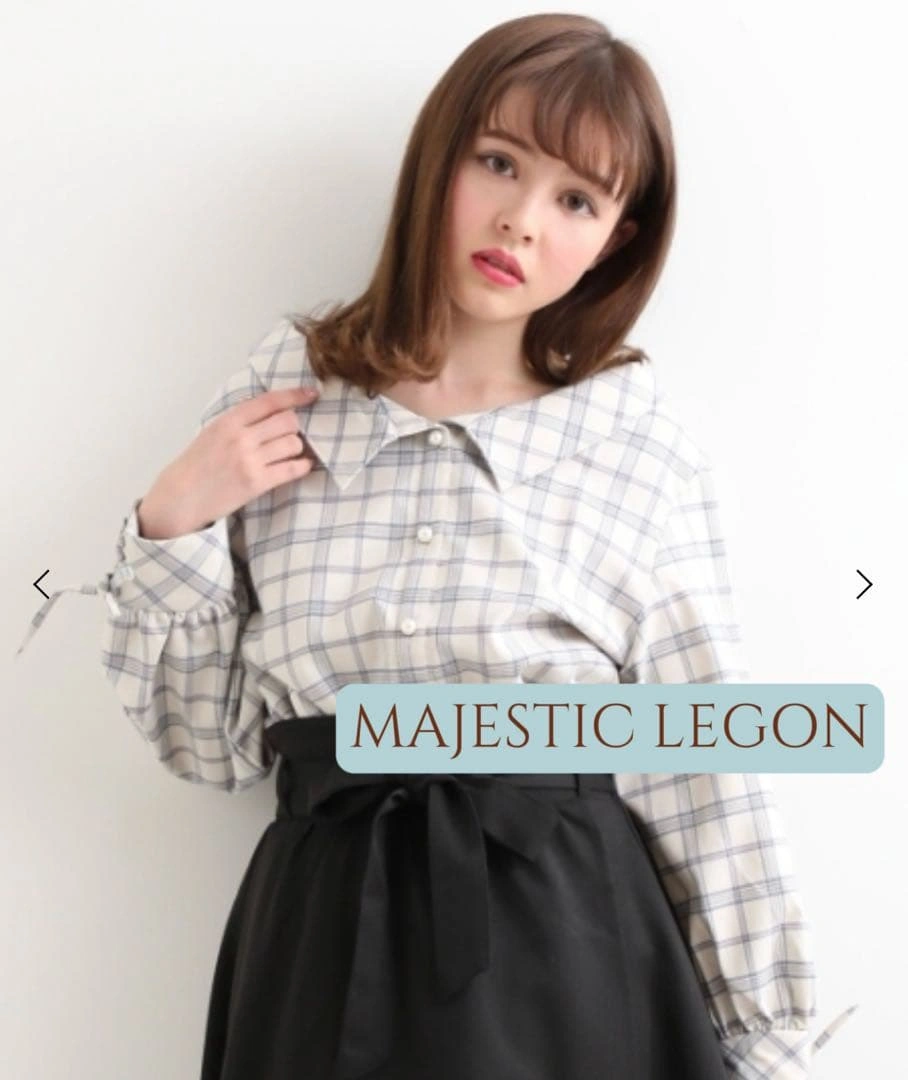 マジェステイックレゴン 2way抜き襟ブラウス MAJESTIC LEGON