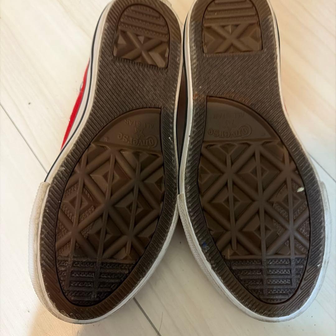 CONVERSE コンバース オールスター キッズ スニーカー 赤 17cmの写真3枚目