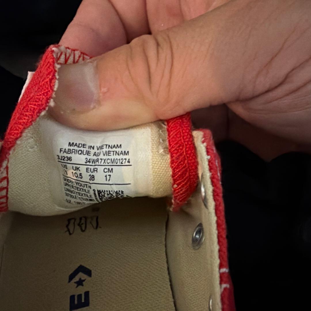 CONVERSE コンバース オールスター キッズ スニーカー 赤 17cmの写真4枚目