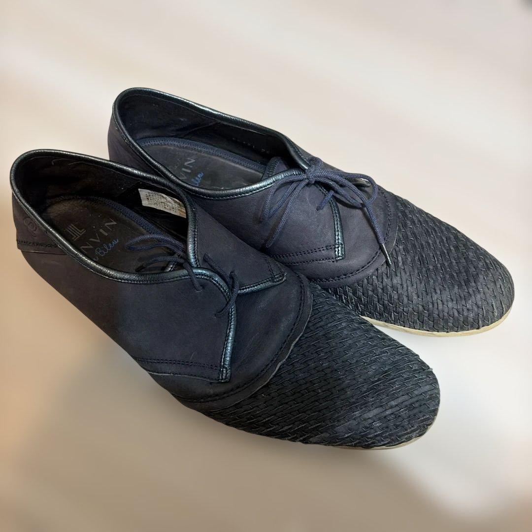 LANVIN en Bleu レザー ドレスシューズ ネイビー