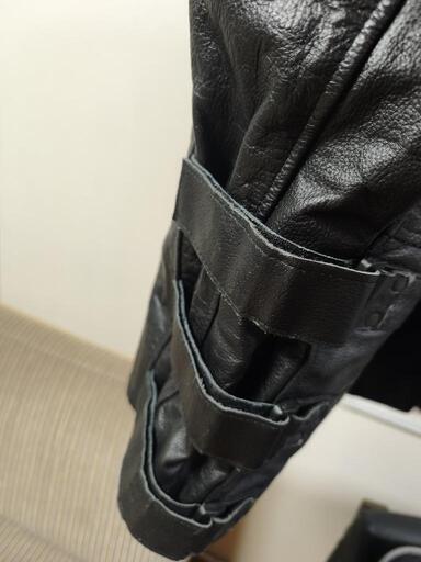 メンズ レザーベスト ライダースベスト ブラック XXLの写真4枚目