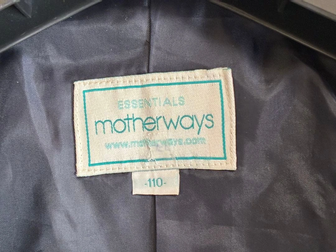 motherways チェック柄 ジャケット コート 110cm 緑 黒の写真4枚目