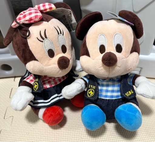 ディズニー ミッキー＆ミニー ぬいぐるみ ペアセット 1928 タグ付き新品