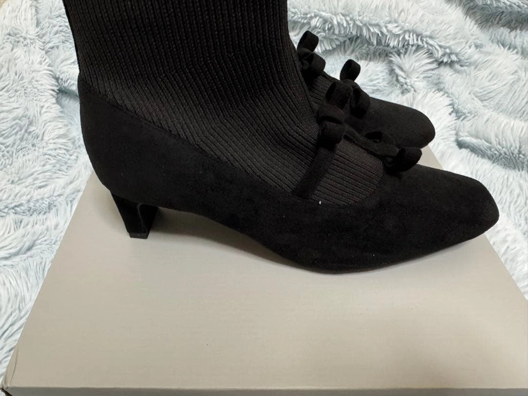 リボンブーツ パンプスの写真2枚目