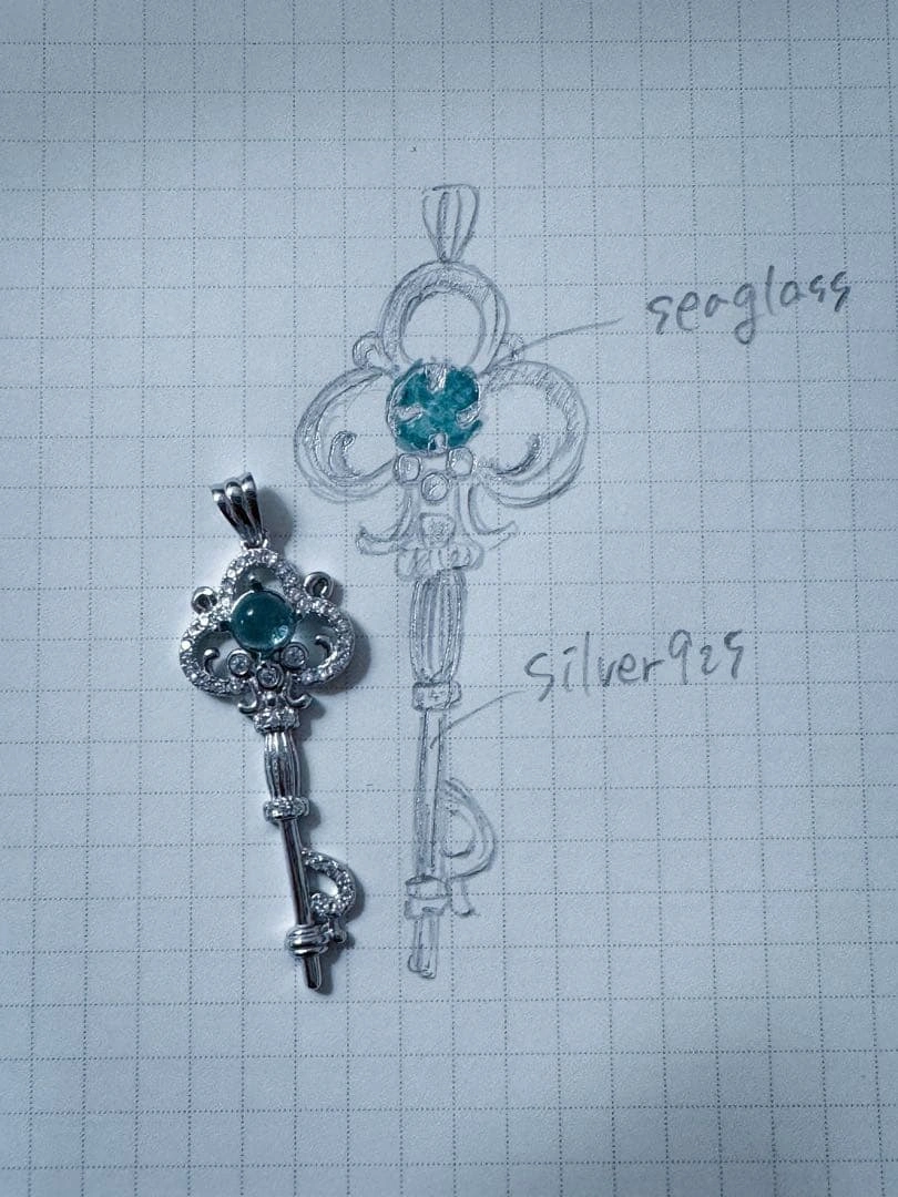 装身具店52Hz. 海中神殿の鍵番ネックレスの写真2枚目