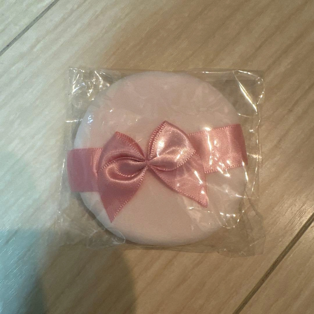 可愛い ピンクリボンパフ