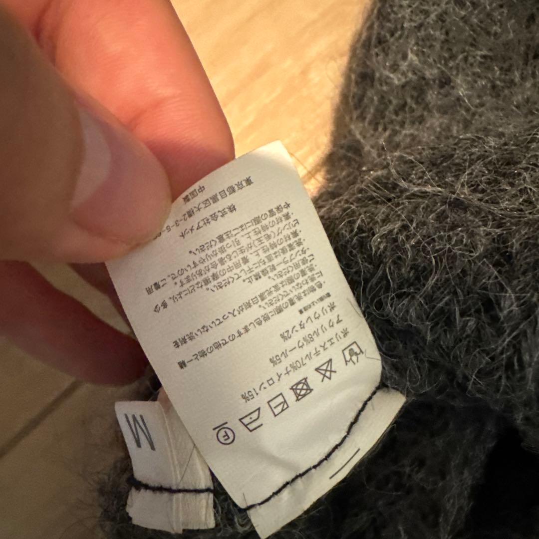 JUNOAH 長袖ニット チャコールグレーの写真4枚目