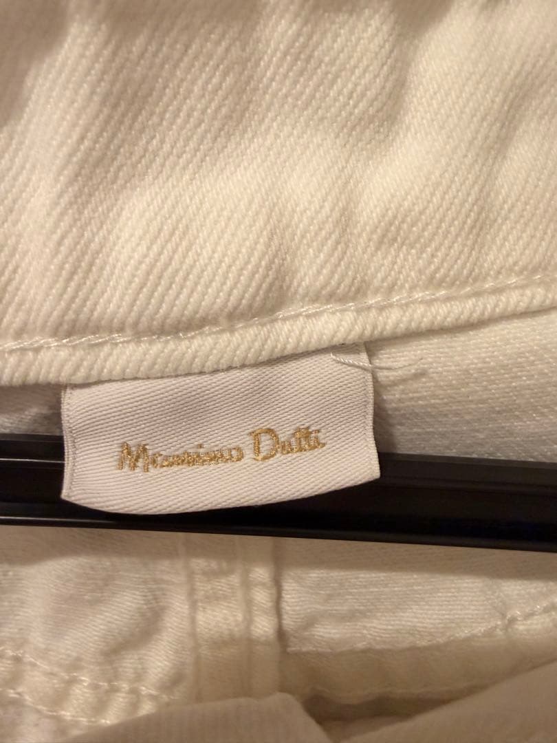 Massimo Dutti ホワイト デニムスカート ロングの写真2枚目