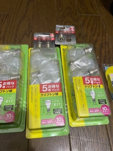 まとめ売り YAZAWA 60W E17 クリプトン球5個×3 パナソニック FG1ELF22P
