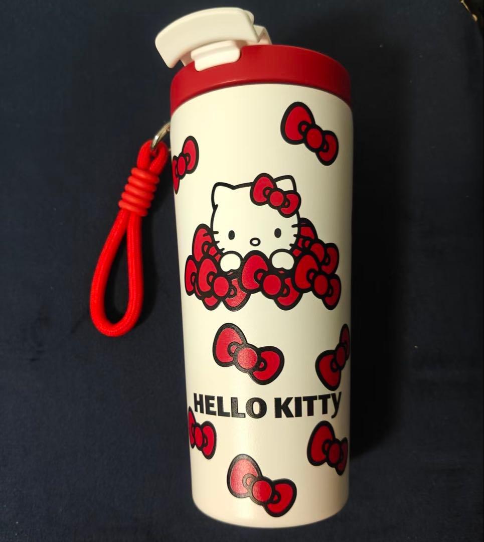 【海外限定•新品】サンリオ ハローキティ ステンレスタンブラー560ml リボンの写真2枚目