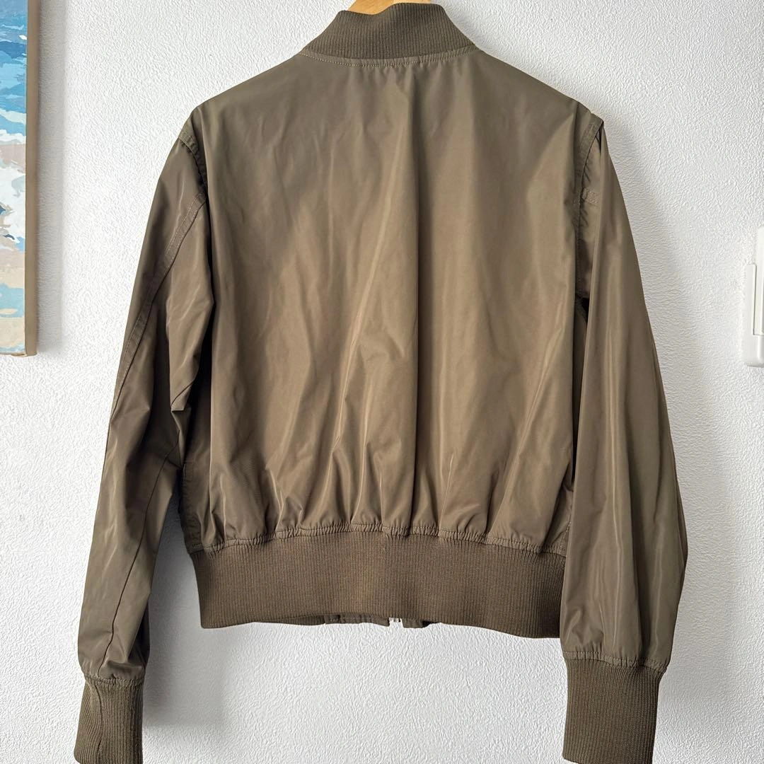 カーキ MA-1 ブルゾン ジャケット Sの写真2枚目