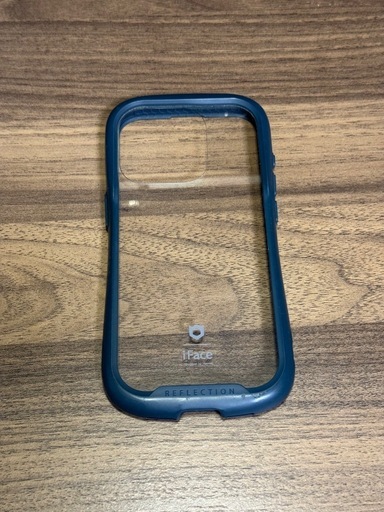 iFace Reflection iPhone 15 Pro ケース クリア 強化ガラス (ネイビー)