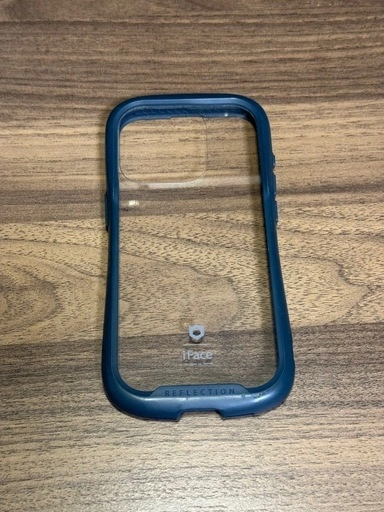 iFace Reflection iPhone 15 Pro ケース クリア 強化ガラス (ネイビー)